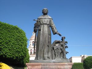 Statue of Father Junipero Serra.