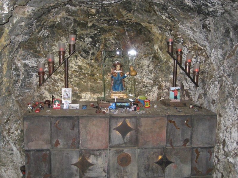 An altar for miners to pray during the day.