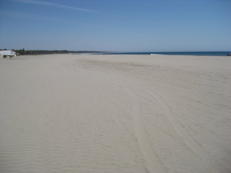 Just look at the width of this white sand beach!