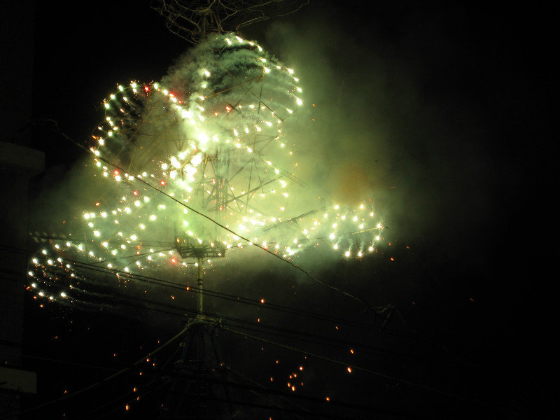 There were nightly fireworks.  This shamrock was especially cool.