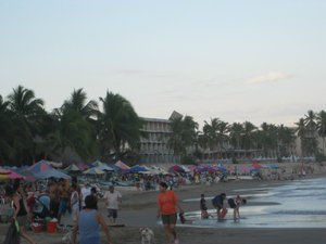 The beach in front of the former Casa Grande is popular with the locals.  