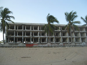 Former Casa Grande Hotel photographed from the beach.