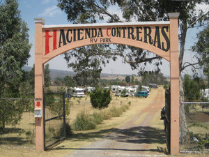 Entrance to Hacienda Contreras RV Park.