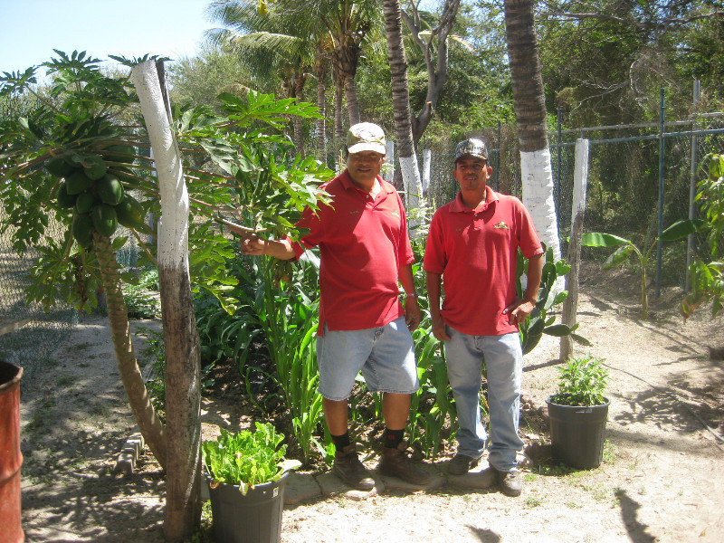 Maleno and Juan with their garden.