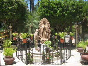 Statue in El Quelite church yard.