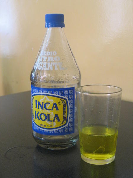 Forget about Coca Cola, Inca Kola is really big here!  