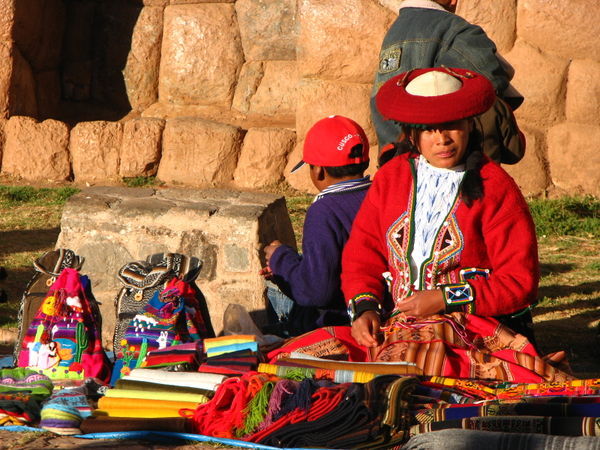 Local woman at the Chinchero market