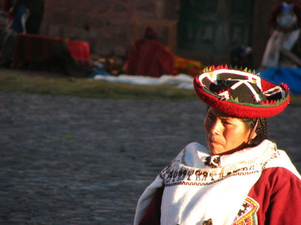Local woman at the Chinchero market