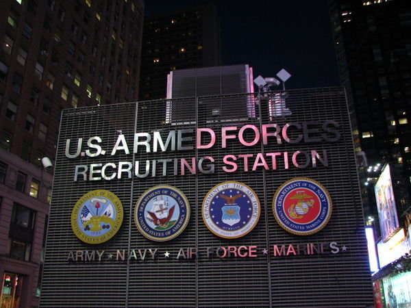 US Armed Force Recruiting Station welcomes you at Time Square