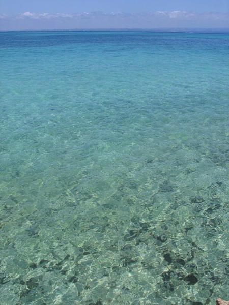 The water is crystal clear.......