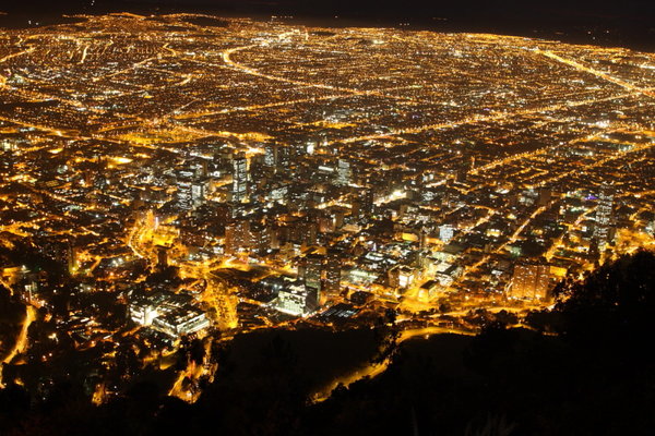 The view of Bogota city from Monserrate