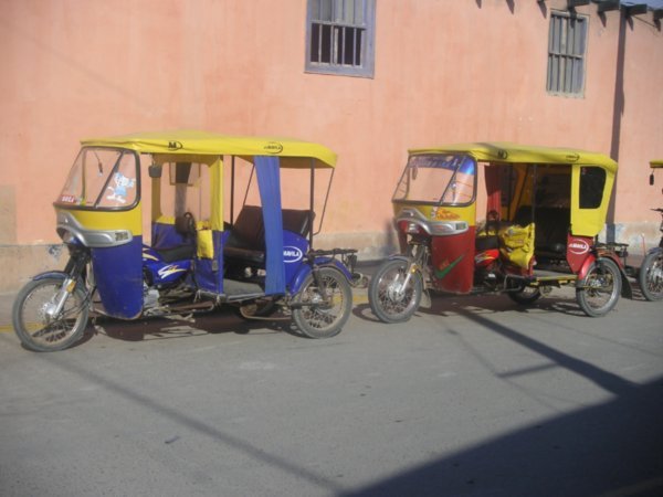 Moto-taxi´s are the most prominent mode of transport in Chicama