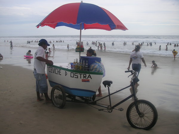 Ceviche Cart on the beach