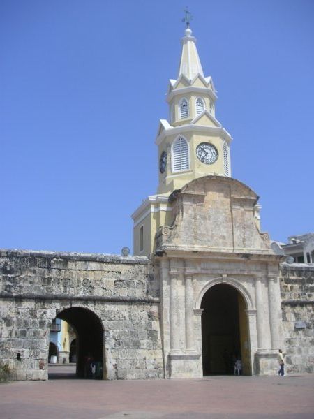 Clocktower at historic Cartagena