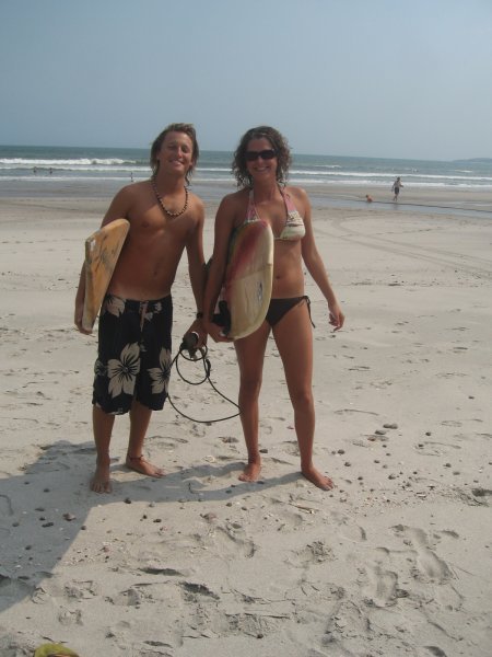 Amy and I are off to catch some waves at Playa Teta