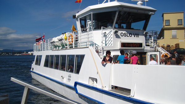 Ferry boat to the islands in Oslofjord, the bay Oslo sits on.