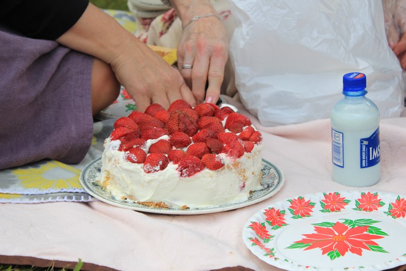 Its customary to eat, what I will call, Strawberry short cake on Midsummer.