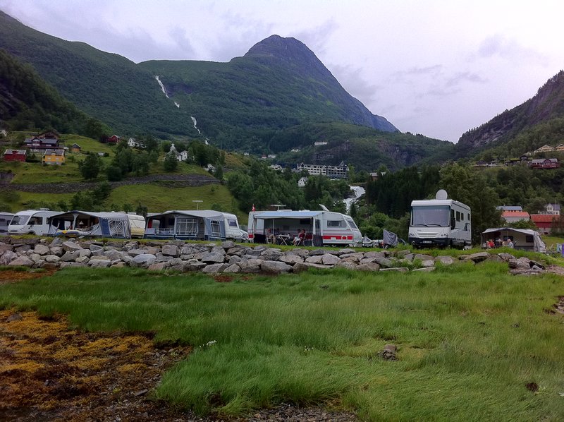Campground at Geiranger Fjord