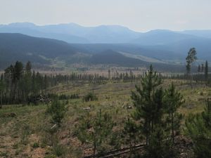A smokey view from Rollins Pass on the continental divide