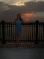 Adina and the Mississippi sunset