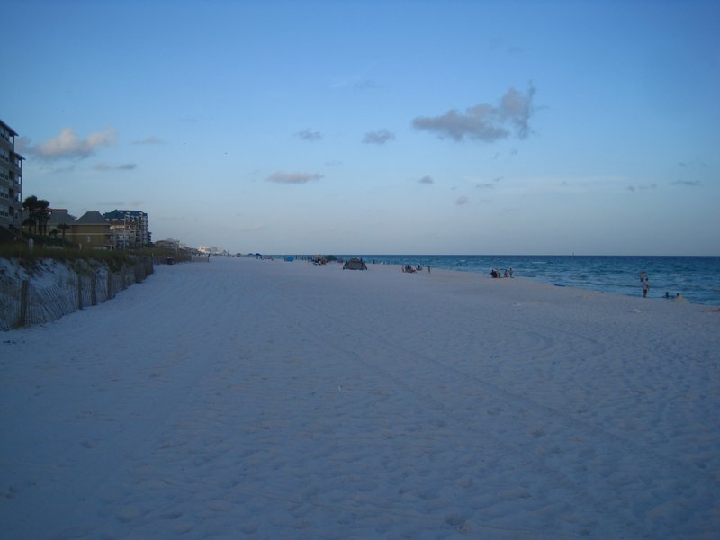 The whitest sand I'd ever seen in Destin Florida