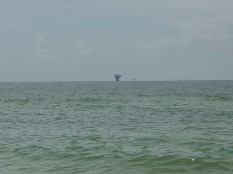 Oil rigs in the Gulf, off Dauphin Island
