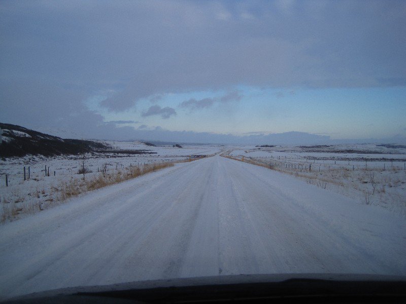 This was when the road conditions were favorable... I at least had some traction on the softer compacted snow.
