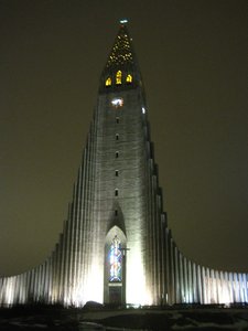 Hallgrimskirkja, Reykjavik - At the top of the hill in the city of Reykjavik... walk up any hill near the city center and you'll wind up here.