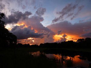 Sunset along the Okavango River