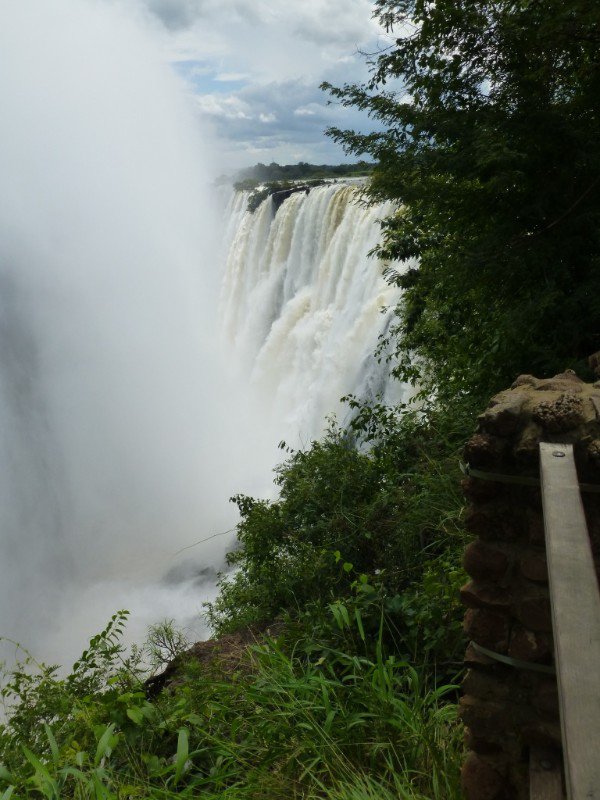 The mist rising from the falls, Zambia side