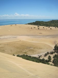 Atop the sand dunes on Bazaruto Island