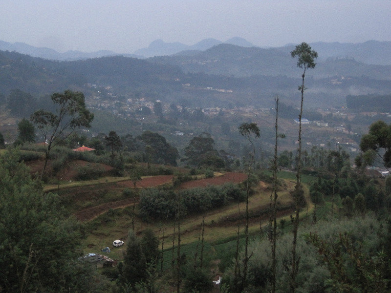 This is the view right out our hotel just outside of Ooty