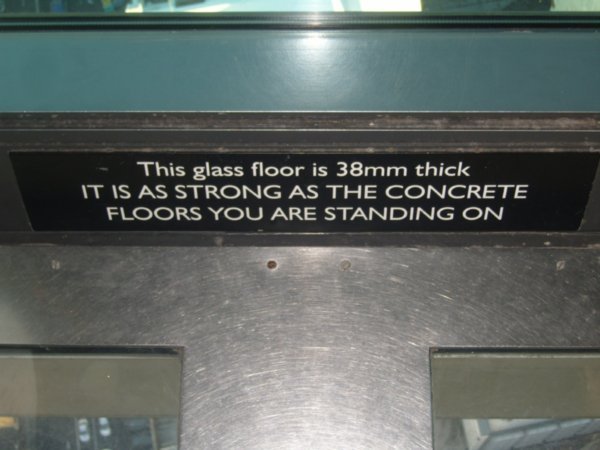 Sign at the top of Sky Tower