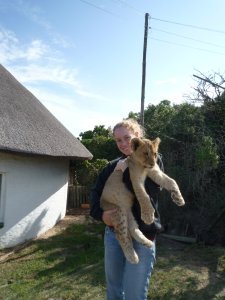 Me Holding a baby Lion!