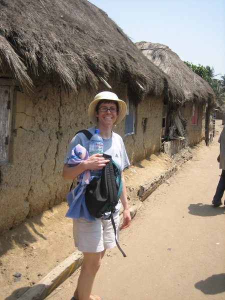 Jenny on the walk through Ada Foah village.