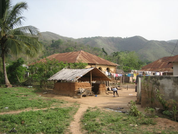 House with Volta Mountains in background