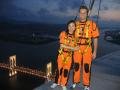 Sarah and I on the outer ring of the Macau Tower