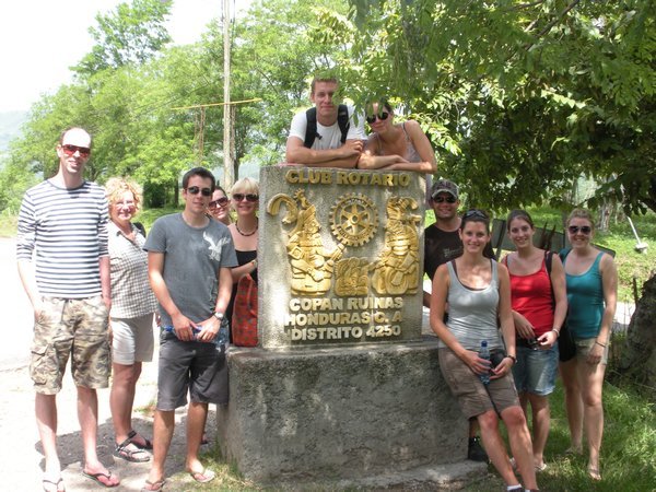 My Tour Group outside of the Copan Ruins