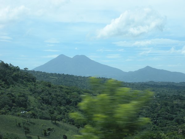 One of the many volcanoes we saw through El Salvador