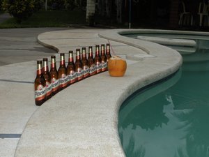 Beers poolside
