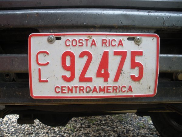 Costa Rican plate