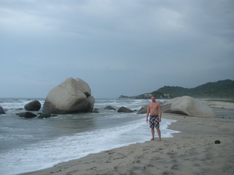 Jim on the beach near La Piscina