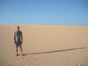 Me at the sand dune (Taroa Beach)