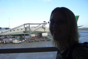 Here's me in the Airport in Amsterdam!