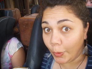 Can you see the excitement.. Rollercoster - Indiana Jones ride