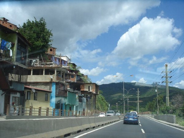 VZ is filled with modern road and Caracas is located in the midst of mountains