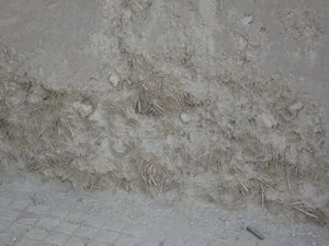 Mud and straw walls of the fort.