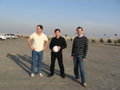 Peter, Peng, and Koji play soccer (aka football)