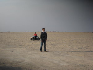 Koji-san in the middle of the desert