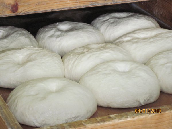 The uncooked dough